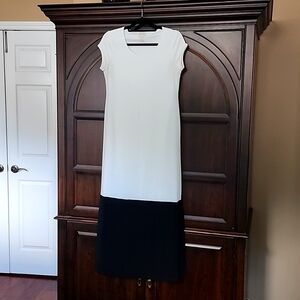 Chico's dress, cap sleeve, long, color lock, sz. 0. Small